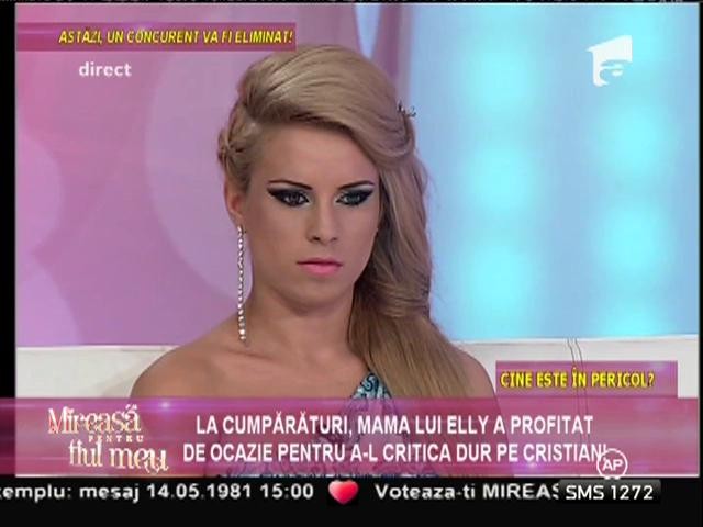 Mama lui Elly &icirc;l critică pe Cristian