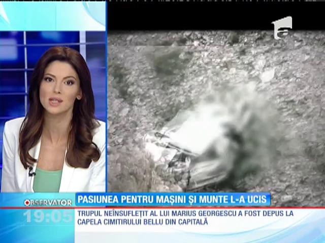 Trupul lui Marius, t&acirc;nărul mort &icirc;ntr-un accident de off-road, depus la capela unui cimitir din Bucureşti