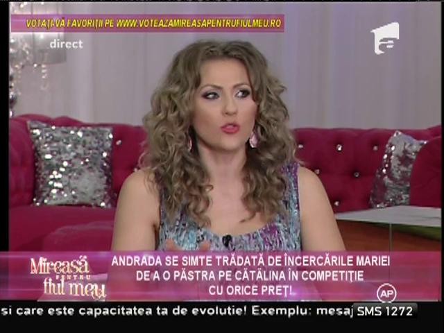 Andrada, cu ochii &icirc;n lacrimi: "Maria a făcut tot timpul diferenţe &icirc;ntre concurenţii noi şi cei vechi!"