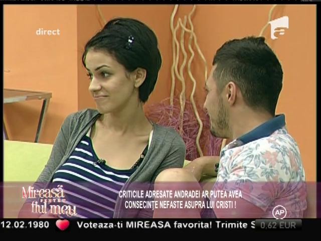 Cristi &icirc;ncearcă să &icirc;i ofere Andradei lecții de gastronomie!