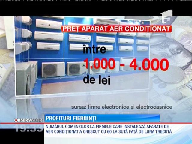 V&acirc;nzările la aparatele de aer condiţionat s-au triplat