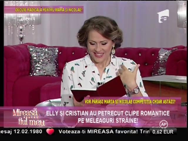 Elly şi Cristian, dragoste şi romantism pe meleaguri străine
