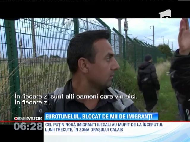 Mii de imigranţi au blocat Eurotunelul &icirc;n &icirc;ncercarea de a ajunge &icirc;n Marea Britanie
