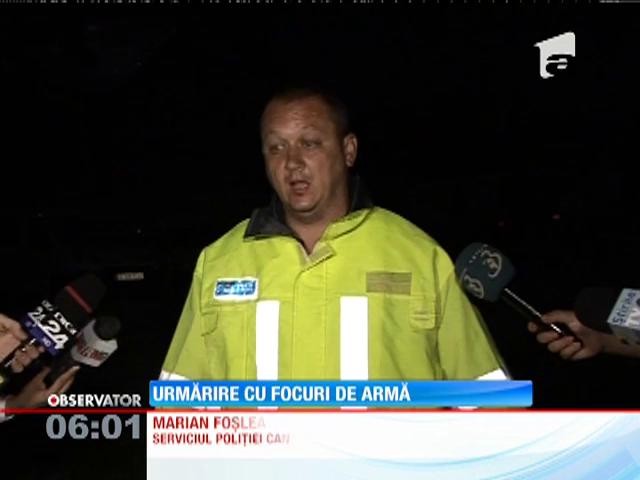 Urmărire &icirc;ncheiată cu focuri de armă &icirc;n apropiere de Bucureşti. Doi tineri fără permis au &icirc;ncercat să fugă de un control &icirc;n trafic