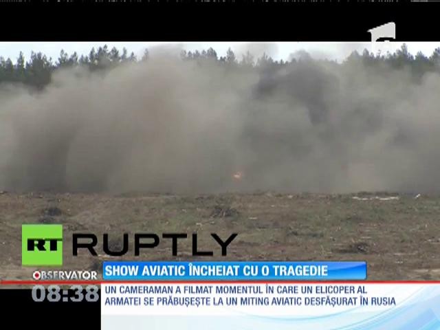 Un elicopter s-a prăbușit la un miting aviatic desfășurat &icirc;n Rusia