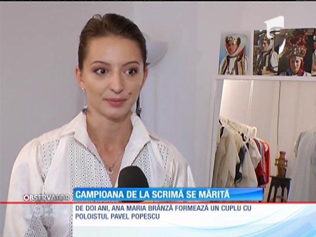 Ana-Maria Br&acirc;nză, campioana de la scrimă, se mărită