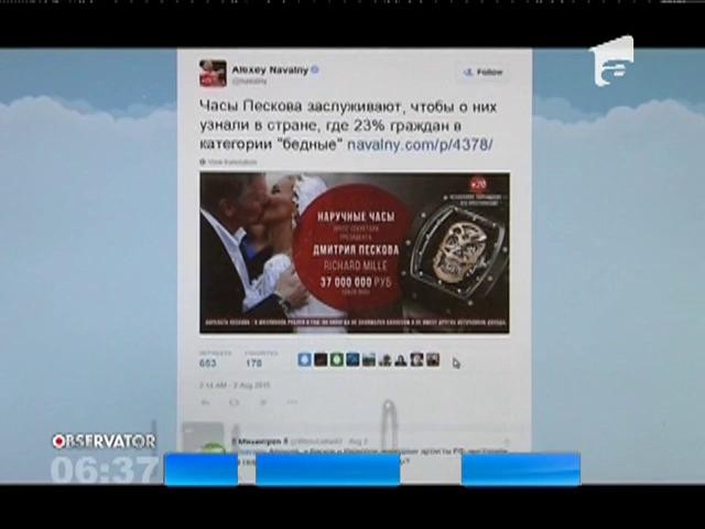 Un ceas a provocat un adevărat scandal după nunta purtătorului de cuv&acirc;nt al lui Vladimir Putin