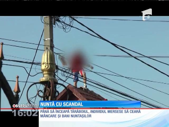 Scandal la o nuntă, &icirc;n Petroşani! Un bărbat a aruncat &icirc;n nuntaşi cu ţigle de pe o casă