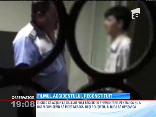 Filmul accidentului, reconstituit