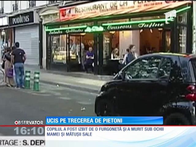 Un copil rom&acirc;n de numai 5 ani şi-a pierdut viaţa la Paris, pe o trecere de pietoni