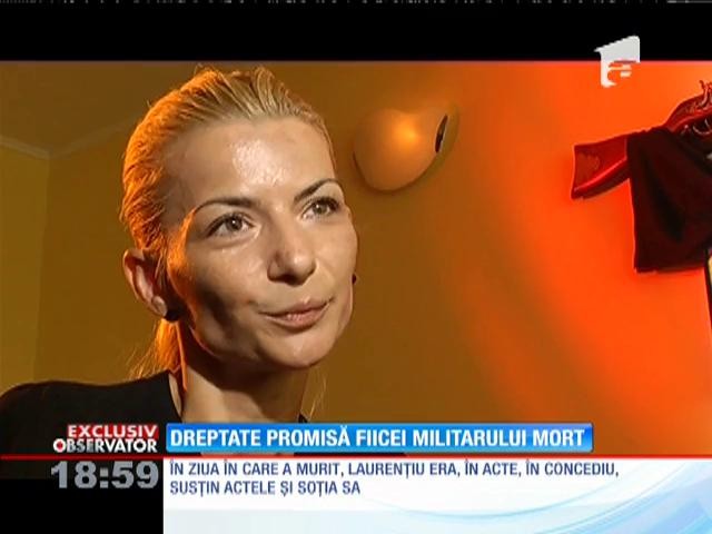 Fiica militarului mort &icirc;n misiune, de Ziua Imnului, va primi toate despăgubirile