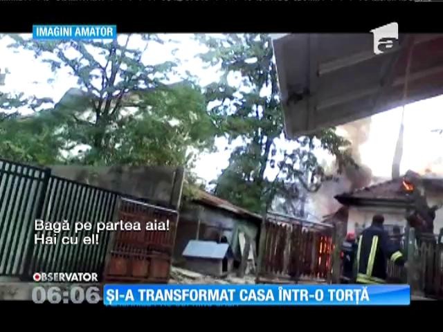 O bătr&acirc;nă din Argeș a rămas fără casă din cauza unui incendiu