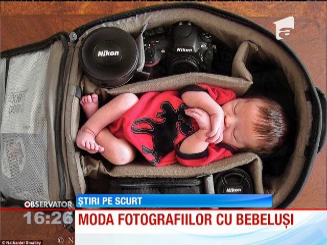 O nouă modă a apărut peste Ocean &icirc;n materie de fotografii cu bebeluşi