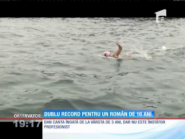 Rom&acirc;nul care a traversat &icirc;not Canalul M&acirc;necii a stabilit un dublu record