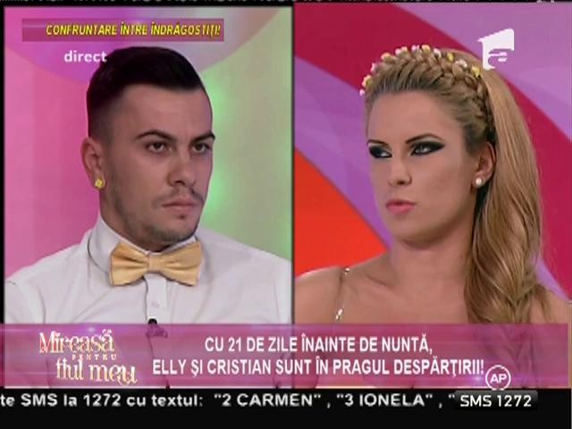 Elly şi Cristian, &icirc;n pragul despărţirii chiar &icirc;nainte de nuntă!