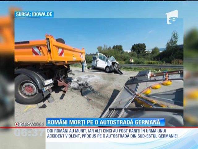 Germania: Doi rom&acirc;ni au murit, iar alţi cinci au fost răniţi &icirc;n urma unui accident violent