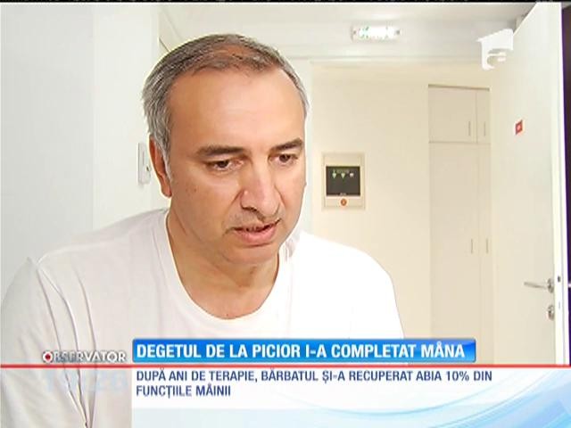 A dat degetul de la picior pentru a-şi salva m&acirc;na