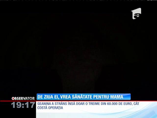 O fetiţă vrea sănătate pentru mama ei, de ziua ei