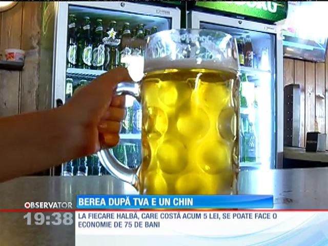 Deși a scăzut TVA-ul, preţul unei halbe de bere nu a fost redus