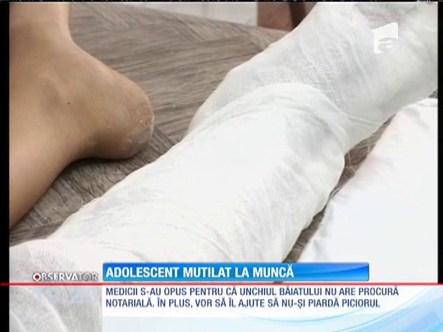 Adolescent mutilat de o combină, la c&acirc;mp