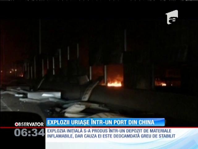 Explozie uriaşă &icirc;n marele port Tianjin din nord-estul Chinei
