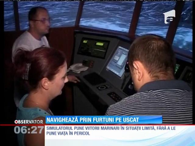 Viitorii marinari rom&acirc;ni navighează prin furtuni pe uscat!