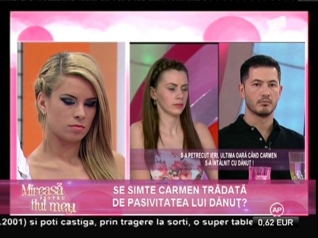 Reacţia şocantă a lui Carmen după atitudinea lui Dănuţ! Ce s-a &icirc;nt&acirc;mplat după &icirc;ncheierea emisiunii