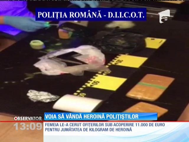 A vrut să v&acirc;ndă o jumătate de kilogram de heroină unor ofiţeri sub acoperire