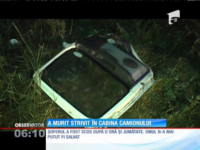 Un şofer din Piteşti, strivit &icirc;n cabina camionului