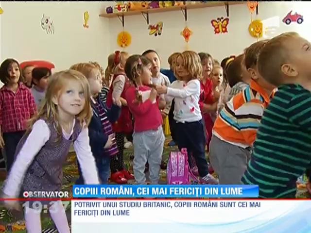 Copii rom&acirc;ni, cei mai fericiţi din lume