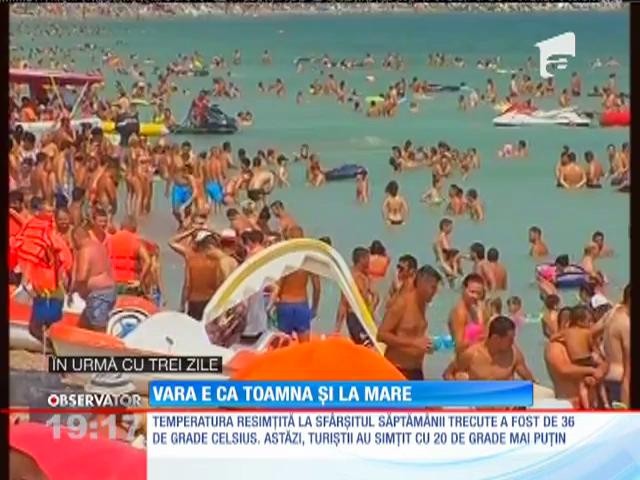 La mare e toamnă. Sunt cu 20 de grade mai puţin dec&acirc;t &icirc;n weekend