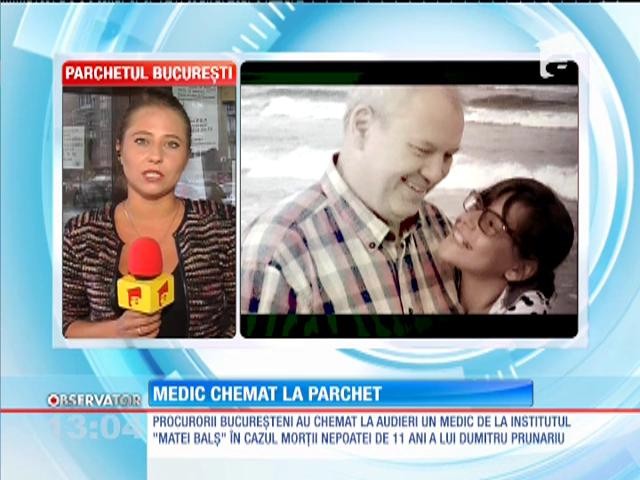 Audieri la Institutul "Matei Balş", &icirc;n cazul morţii nepoatei lui Dumitru Prunariu