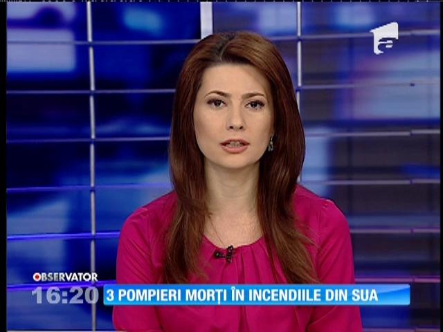 Trei pompieri din SUA au murit &icirc;n lupta cu flacările