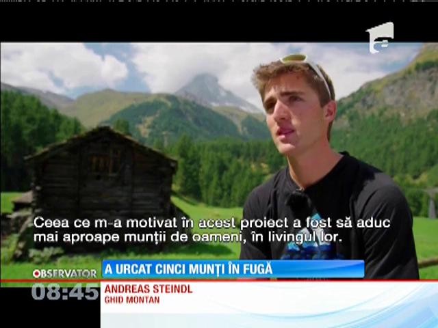 A escaladat 5 v&acirc;rfuri de peste 4.000 de metri &icirc;n mai puţin de 8 ore