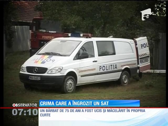 Bătr&acirc;n de 75 de ani, măcelărit &icirc;n propria gospodărie