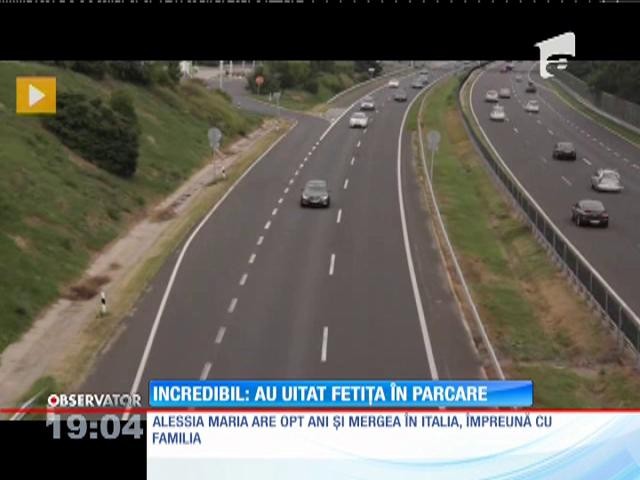 Fetiță de 8 ani uitată de părinți &icirc;ntr-o parcare, pe o autostradă din Ungaria