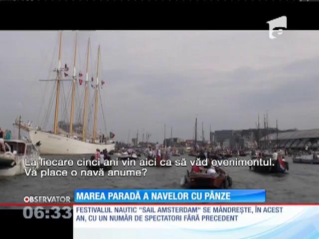 Marea paradă a navelor cu p&acirc;nze a avut loc &icirc;n Amsterdam