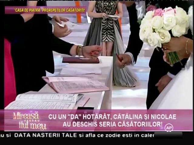 Imagini &icirc;n premieră de la căsătoria Cătălinei cu Nicolae
