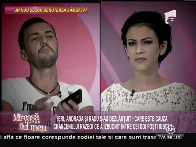 &Icirc;n pauza de publicitate, Andrada și Radu și-au adresat acuzații grele. Vezi aici confruntarea