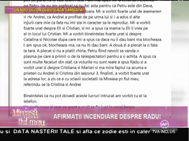 Radu atacat de o fostă prietenă: &rdquo;Mi-a cerut bani!&rdquo;