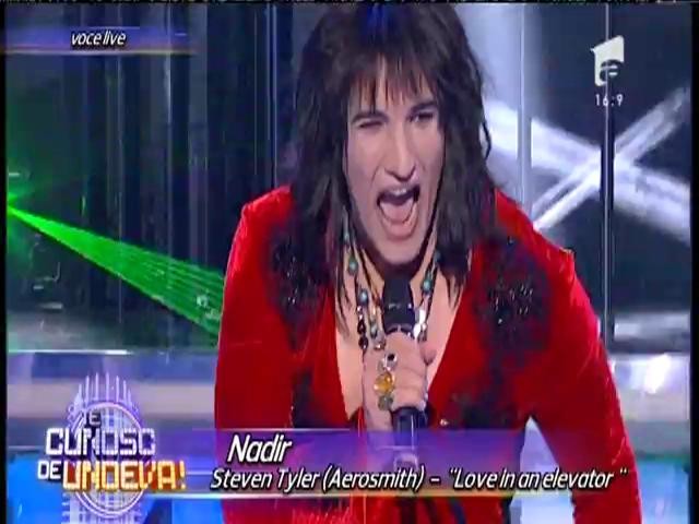 Nadir se transformă în Steven Tyler - "Love in an elevator"