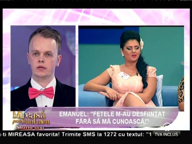 Emanuel: "Fetele m-au desfiinţat fără să mă cunoască!"