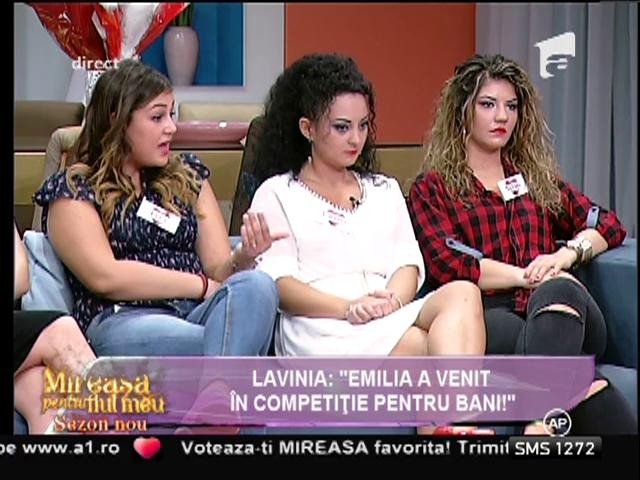 Emilia, acuzaţii uimitoare: "Lavinia a venit &icirc;n competiţie pentru a c&acirc;ştiga bani, nu iubire!"