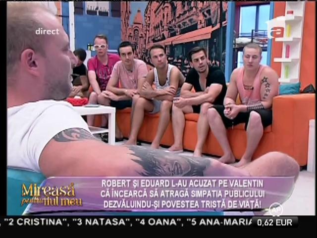 Robert vs. Valentin: Acuzaţiile se ţin lanţ!