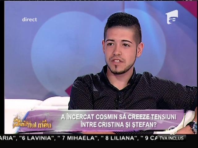 Cristina: "Nu m-am sărutat cu Ştefan şi nu formăm un cuplu!"