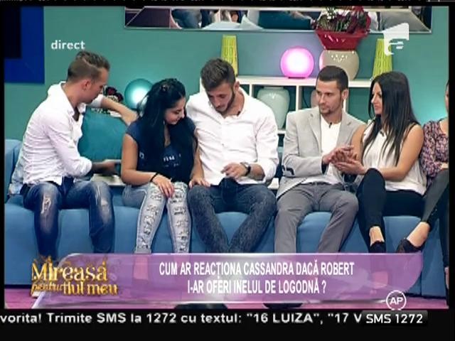 Robert: &rdquo;O plac pe Cassandra, dar nu știu dacă și ea mă place!&rdquo;