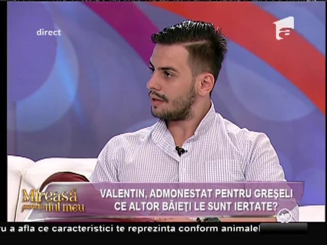Valentin, admonestat pentru că nu menține curățenia &icirc;n casă!