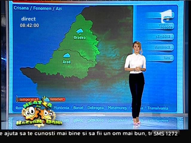 Temperaturile scad simţitor! Vremea cu Flavia Mihăşan