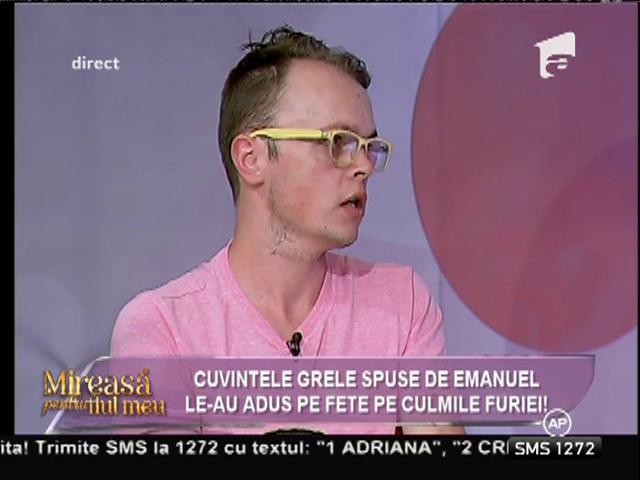 Emanuel, replici acide la adresa fetelor: "Toate arată oribil fără machiaj!"