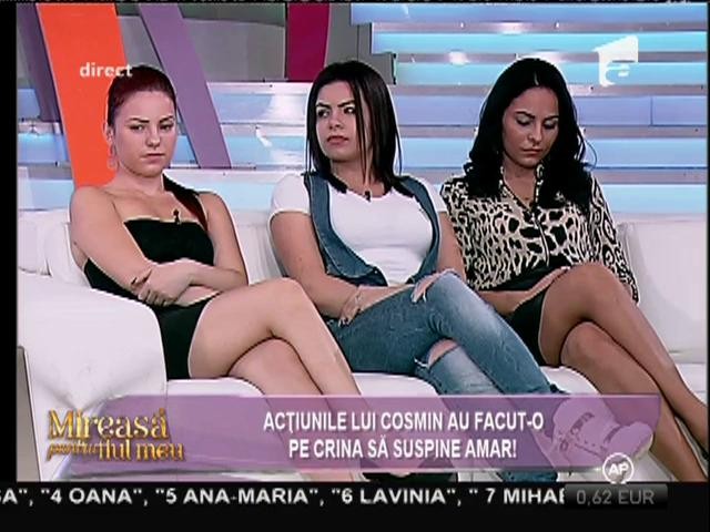 Crina, mărturisire fără "perdea": "&Icirc;l plac pe Cosmin, dar nu ştiu dacă sunt &icirc;ndrăgostită de el!"
